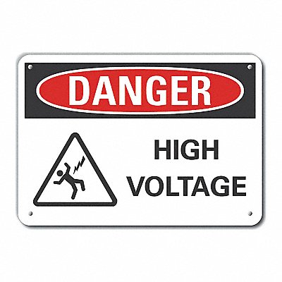 High Voltage Danger Sign 10inx14in Alum