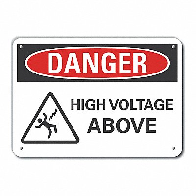 High Voltage Danger Sign 7x10in Plastic