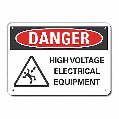 High Voltage Danger Sign 10inx14in Alum
