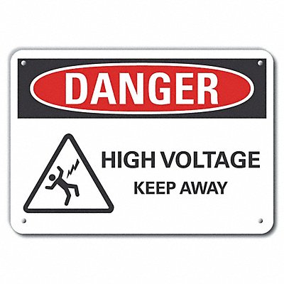 High Voltage Danger Sign 10inx14in Alum