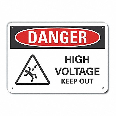 Rflctv High Voltage Danger Sign 10x14in