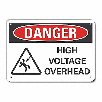 High Voltage Danger Sign 7x10in Plastic