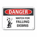 Rflctv Construct Area DangerSign 10x14in