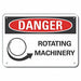 Danger Sign 7 in x 10 in Aluminum