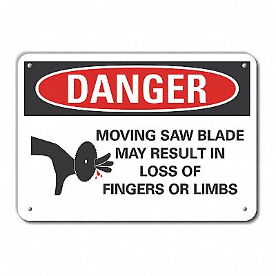 Danger Sign 7 in x 10 in Aluminum