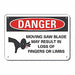 Rflct Moving Mach. Danger Sign 10x14in