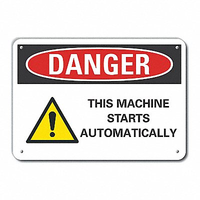 Rflctv Mach Operation DangerSign 10x14in