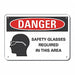 Rflct Eye Danger Sign 7x10in Aluminum