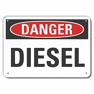 Diesel Danger Sign 7x10in Plastic