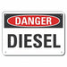 Diesel Danger Sign 7x10in Plastic