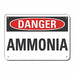 Alum Ammonia Danger Sign 7x10in Alum