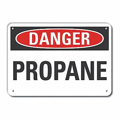 Propane Danger Sign 7x10in Plastic