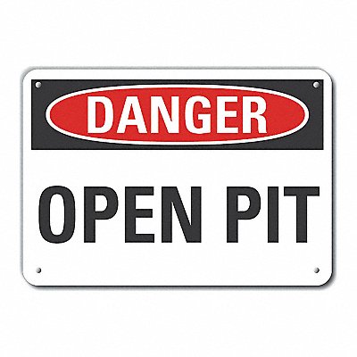 Danger Sign 7 in x 10 in Aluminum