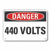 Rflct Voltage Danger Sign 7x10in Alum