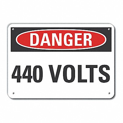 Alum Voltage Danger Sign 7x10in Alum