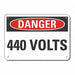 Rflct Voltage Danger Sign 10x14in Alum