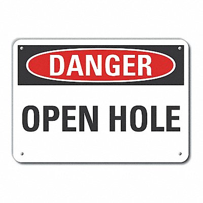 Danger Sign 7 in x 10 in Aluminum
