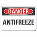 Alum Antifreeze Danger Sign 7x10in Alum