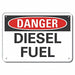 Rflct Diesel Danger Sign 10x14in Alum