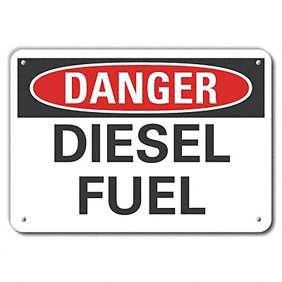 Alum Diesel Danger Sign 10x14in Alum