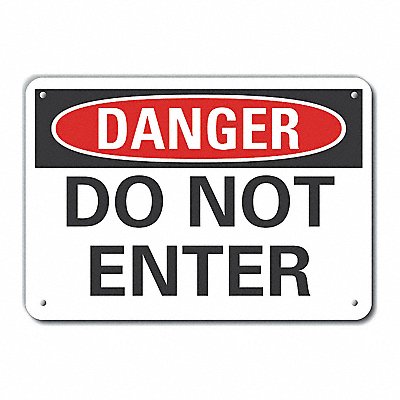 Rflct Exit Entrance Danger Sign 10x14in