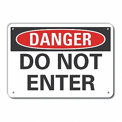 Exit Entrance Danger Sign 10x14in Plstc