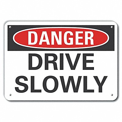 Rflct Traffic Safety Danger Sign 7x10in