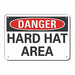 Rflctv Hard Hat Danger Sign 10x14in Alum