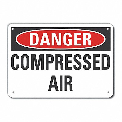 Rflct Compressed Air Danger Sign 10x14in