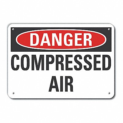 Rflct Compressed Air Danger Sign 7x10in