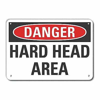 Rflctv Hard Hat Danger Sign 10x14in Alum