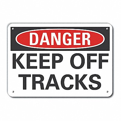 Keep Off Danger Sign 10x14in Plastic