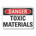 Rflct Toxic Mtrl Danger Sign 10x14in