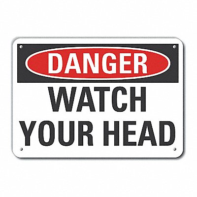 Rflct Overhead Clrnc Danger Sign 10x14in