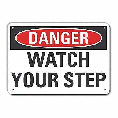 Steps Danger Sign 10x14in Plastic