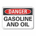 Rflct Gasoline Danger Sign 10x14in Alum