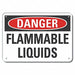 Danger Sign 7 in x 10 in Aluminum