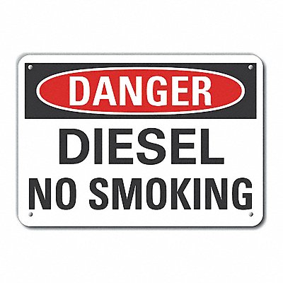 Diesel Danger Sign 7x10in Plastic