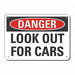 Alum Traffic Safety Danger Sign 7x10in