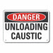 Caustic Danger Sign 10x14in Plastic