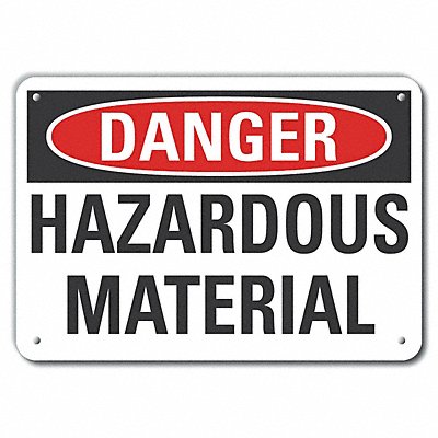 Rflct Hzrdous Mtrl Danger Sign 7x10in