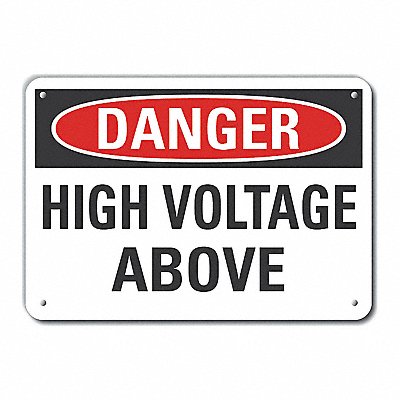 Alum High Voltage Danger Sign 10x14in