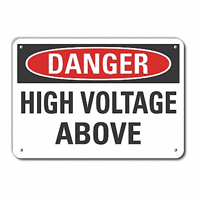 Danger Sign 7 in x 10 in Aluminum