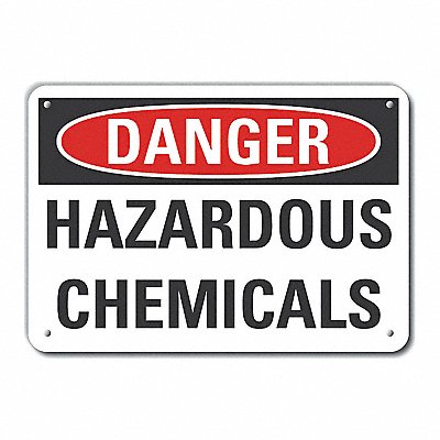 Rflct Hzrdous Chem Danger Sign 10x14in