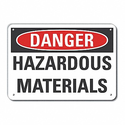 Rflct Hzrdous Mtrl Danger Sign 10x14in