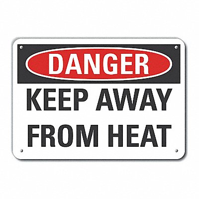 Rflct Keep Away Danger Sign 7x10in Alum