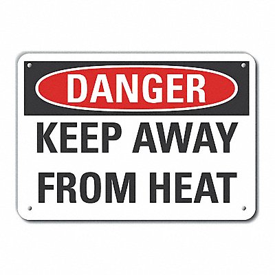 Keep Away Danger Sign 7x10in Plastic