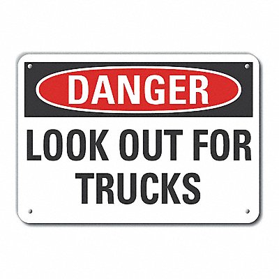 Rflctv Traffic Safety DangerSign 10x14in