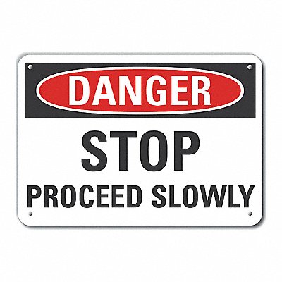 Lift Truck Traffic Danger Sign 7x10in