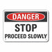 Lift Truck Traffic Danger Sign 7x10in